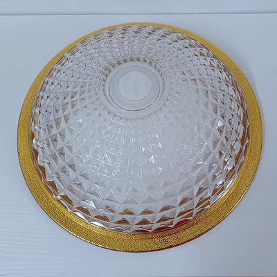 Lavabo coloré de bord d'or 450mm Diamond Deep Vessel Cone Shape élégant