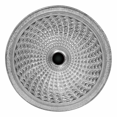L'entonnoir argenté a formé les éviers en verre de navire de Crystal Wash Basins Chromed Etched