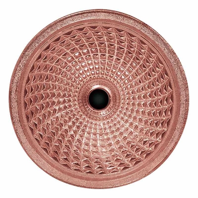 Rose Gold Bathroom Sink Crystal formée par entonnoir a passé la longueur au bichromate de potasse de 450mm