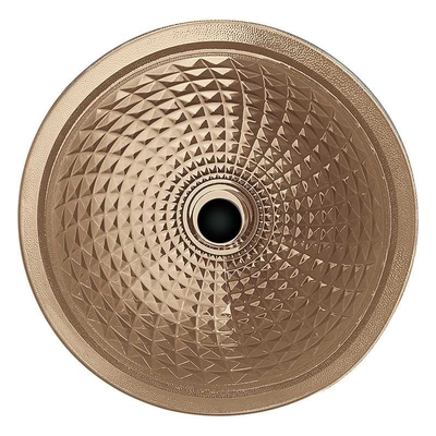 Forme d'entonnoir à la maison de salle de bains de main de Champagne Crystal Wash Basins Circular Wash