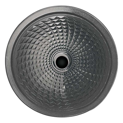 La salle de bains faite main circulaire de Crystal Wash Basins Vessel Glass dirigent le gris formé de fumée