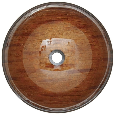 Couleur chaude de Brown de partie supérieure du comptoir de fonte d'évier de verre trempé de partie supérieure du comptoir