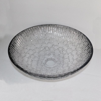 Navire en verre moderne moderne de Crystal Wash Basins Gradient Black
