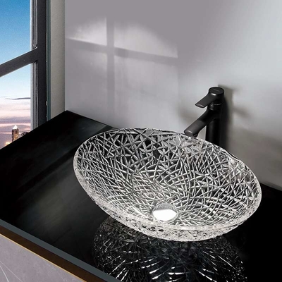 Plus défunt évier ovale de salle de bains de lavabo de main 19,6 pouces * conception de l'Italie de 14,2 pouces artistique