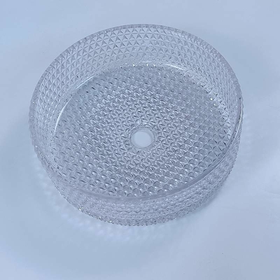 la main en verre ronde de lavabo de 395mm lavent la salle de bains de 45mm Dia No Hole For Hotel