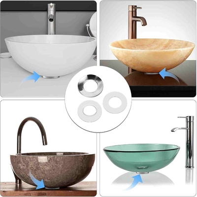 Évier argenté passé au bichromate de potasse de navire d'accessoires de lavabo montant Ring For Home Bathroom
