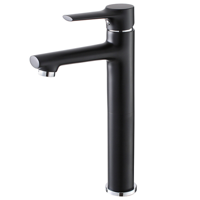 Robinet simple anticorrosion d'évier de navire de Chrome de trou d'accessoires en laiton solides de lavabo