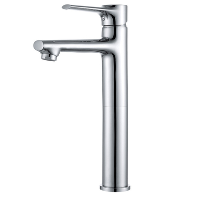 Robinet simple anticorrosion d'évier de navire de Chrome de trou d'accessoires en laiton solides de lavabo