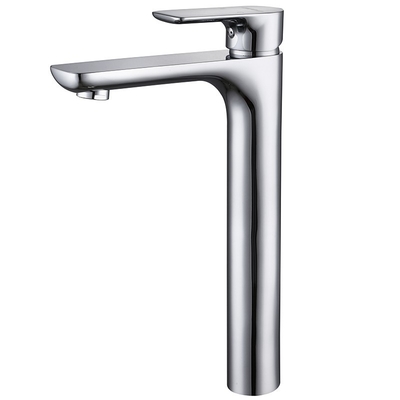 Robinet de mélangeur simple de poignée de lavabo de navire en laiton solide d'accessoires grand