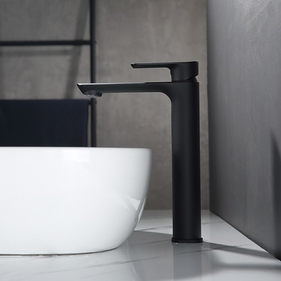 Robinet de mélangeur simple de poignée de lavabo de navire en laiton solide d'accessoires grand
