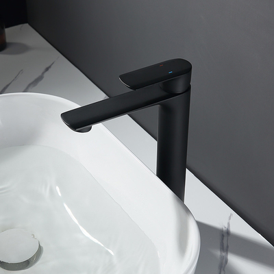 Robinet de mélangeur simple de poignée de lavabo de navire en laiton solide d'accessoires grand