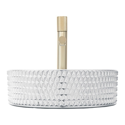 Le lavabo en verre de salle de bains Trace Silver Color Easy To nettoient