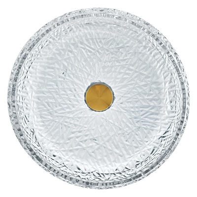 Décoration à la maison montée par partie supérieure du comptoir en verre claire de cuvette d'évier formée par boule