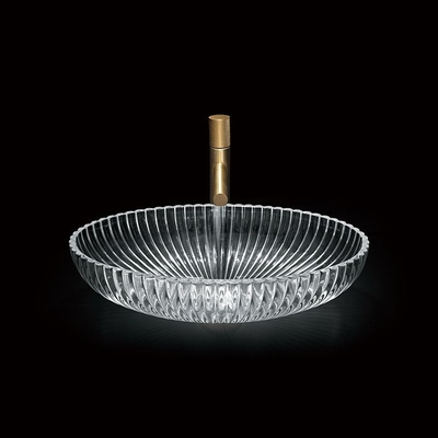 Type en verre de cuvette de navire lavabo pour l'éraflure commerciale résistante