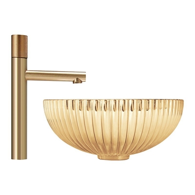 Cuvette ovale de bassin d'évier de salle de bains de couleur d'or de Crystal Glass Vessel Basins In 24K de forme