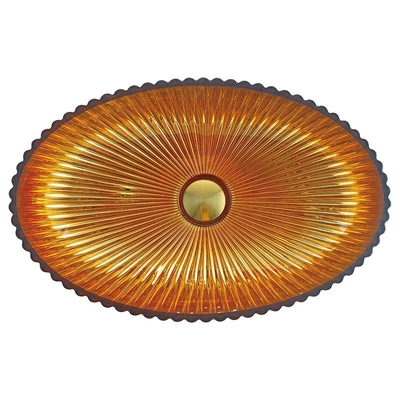 Cuvette ovale de bassin d'évier de salle de bains de couleur d'or de Crystal Glass Vessel Basins In 24K de forme