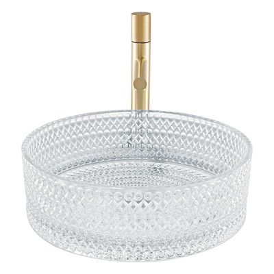 bassins en verre Crystal Clear Sink No Leakage de navire d'épaisseur de 12mm