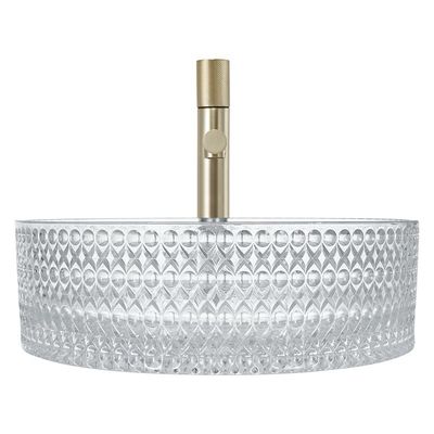bassins en verre Crystal Clear Sink No Leakage de navire d'épaisseur de 12mm