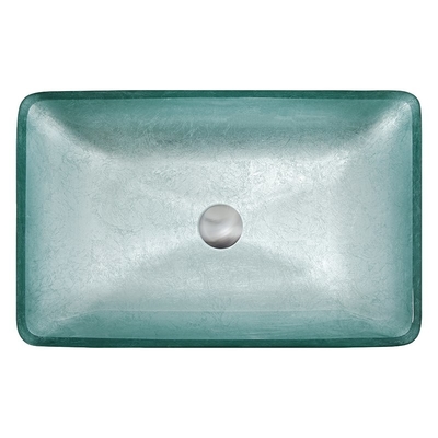 Solide rectangulaire gâché argenté de dessus de Tableau de bol en verre de lavabos de Bath