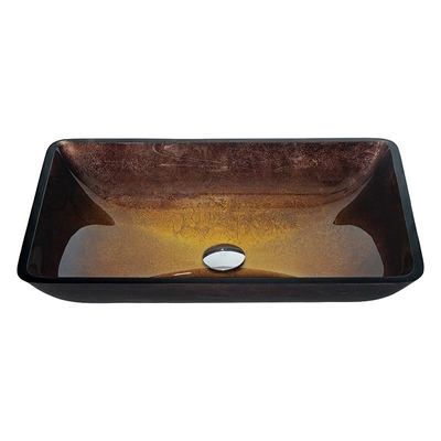 Verre trempé dynamique non poreux en verre d'évier de navire de lavabos de salle de bains de Brown de gradient