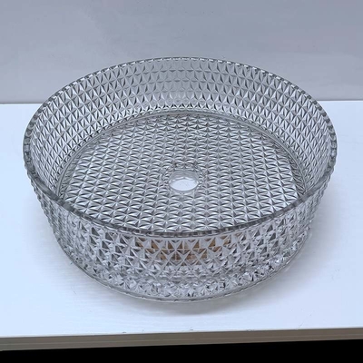 Lumière italienne Gray Color Countertop de Crystal Glass Vessel Basins Transparent de conception