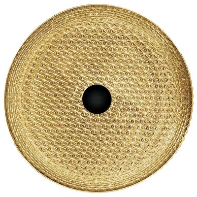 le revêtement de Crystal Glass Wash Basin Electroplated de l'or 24K facile nettoient
