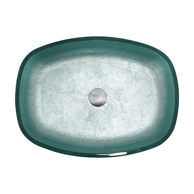 L'argent d'aluminium a gâché le solide de dessus de Tableau de forme de melon de bol en verre de lavabos de Bath