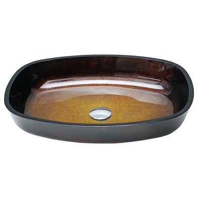 Le gradient Brown a gâché des lavabos de salle de bains que le melon forment les éviers en verre solides de dessus de Tableau