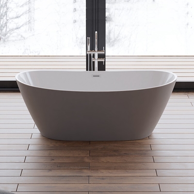 Matt Gray baignoire debout acrylique en forme ovale baignoire en trempage 1700*800mm