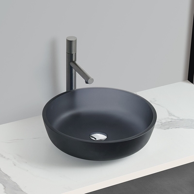 420*420*110 mm bassin rond de lavage avec évier en verre trempé sans débordement