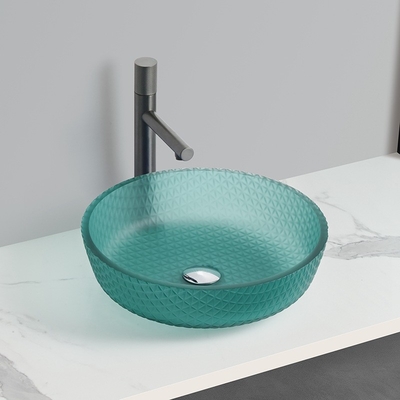 Cuve de salle de bains Compte à rebours Cuve à laver en verre imperméable à l' eau 45mm 1,75 pouces trou de drainage
