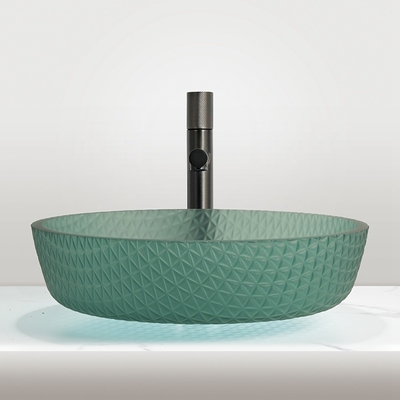 Cuve de salle de bains Compte à rebours Cuve à laver en verre imperméable à l' eau 45mm 1,75 pouces trou de drainage