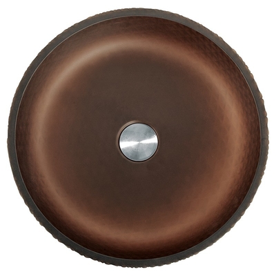 Lave-vaisselle en verre rond en or avec un trou d'égout de 45 mm et 1,75 pouce