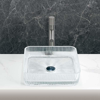 Lave-linge de salle de bain rectangulaire transparente épaisseur 12 mm Durabilité