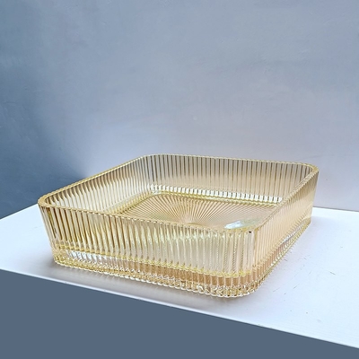 12 mm d'épaisseur bassins de récipients en verre sans trou de robinet de montage pour les salles de bains contemporaines