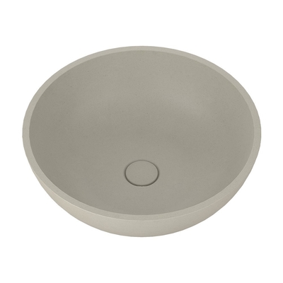 Elegant rond Art béton bassin de lavage sans débordement béton froid gris