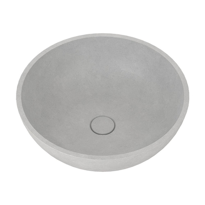 Tableau de comptoir en béton Wah Bassin Lumière Cyan Gris Ronde