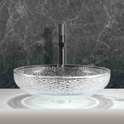 Épaisseur 12 mm Finition lisse Bassins de récipients en verre Clair cristallin