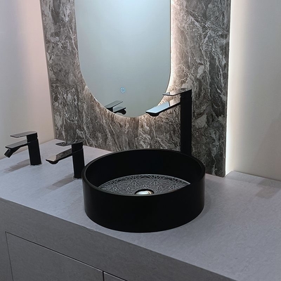 Réservoir en verre en forme ronde CUPC certifié 400*400*120 mm