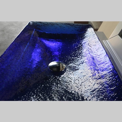 Salles de bains en verre vitreux bassins de lavage couleur bleu ciel 40 kg poids éviers