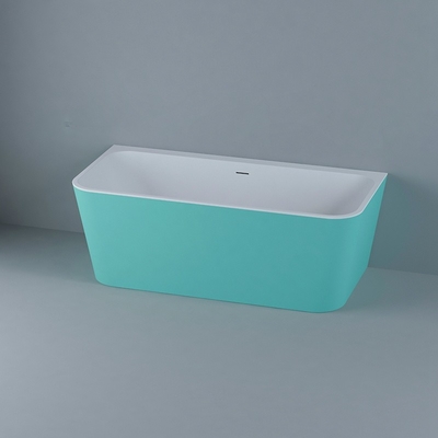 Une baignoire en forme rectangulaire, colorée, en feuille d'acrylique pure fraîche