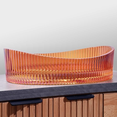 Bassin d'évier en verre monté sur le comptoir 500*370*140mm pour salle de bains moderne