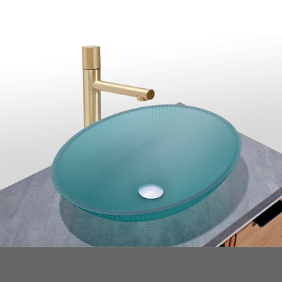 Bassin de verre contemporain avec certification CUPC et haute résistance à la chaleur