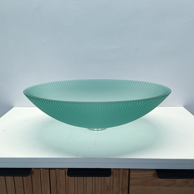 Bassin de lavage en verre haut de haute durabilité avec position de drainage au centre