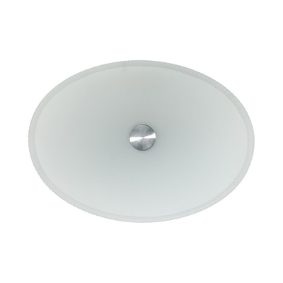 45 mm trou de drainage verre trempé évier forme ovale pour les salles de bains sophistiquées