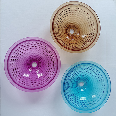Le rond Crystal Wash Basins Hand Wash 415mm 140mm pour l'hôtel moulage mécanique sous pression