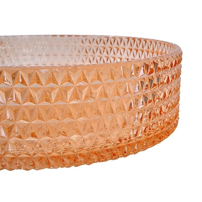 Évier de Diamond Round Wash Hand Basin Amber Color Glass Bowl Bathroom