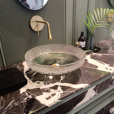 Des éviers de salle de bain ronds avec un égout de 1,77 pouce