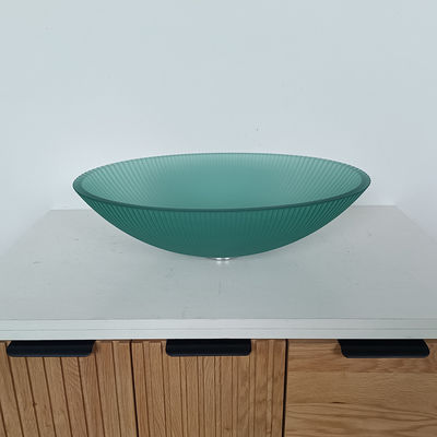 Bassin de lavage en verre haut de haute durabilité avec position de drainage au centre